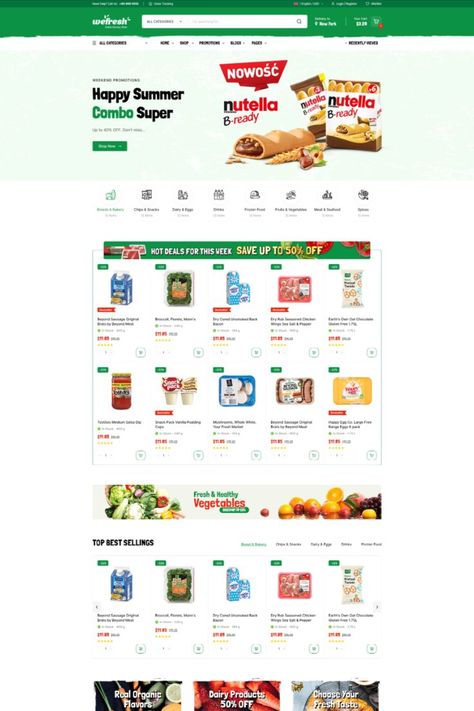 7+ Best Grocery Store WooCommerce WordPress Themes 2021 Grocery Website, Blog Layout Design, Wordpress Theme Portfolio, Food Grocery, Organic Food Store, Grocery Store Design, Woo Commerce Wordpress, Shopify Website Design, Blog Themes Wordpress