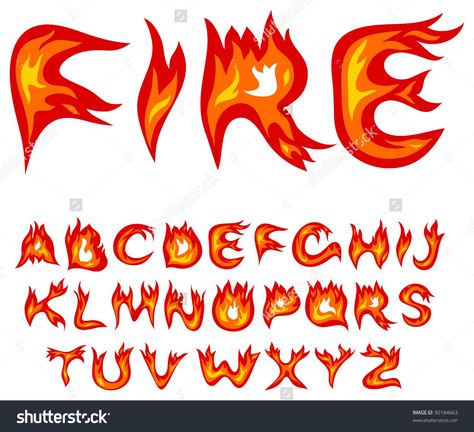 Fire Letters, Fire Typography, Piping Ideas, Letras Cool, Fire Font, Calligraphy Fonts Alphabet, Fire Drawing, Graffiti Lettering Fonts, Typography Alphabet