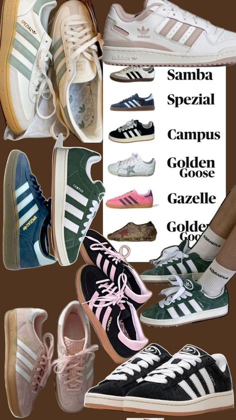 Different addis shoes Adidas Spezial, Adidas Campus, Adidas Samba, Golden Goose, Adidas