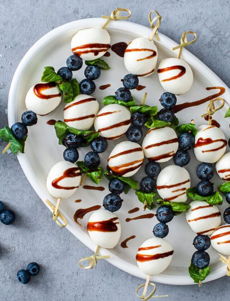 Caprese Skewers, Charcuterie Inspiration, Summer Appetizer, Blueberry Recipes, Signature Dishes, Party Food Appetizers, Sweet Tarts, Fresh Salads, Appetizer Dips