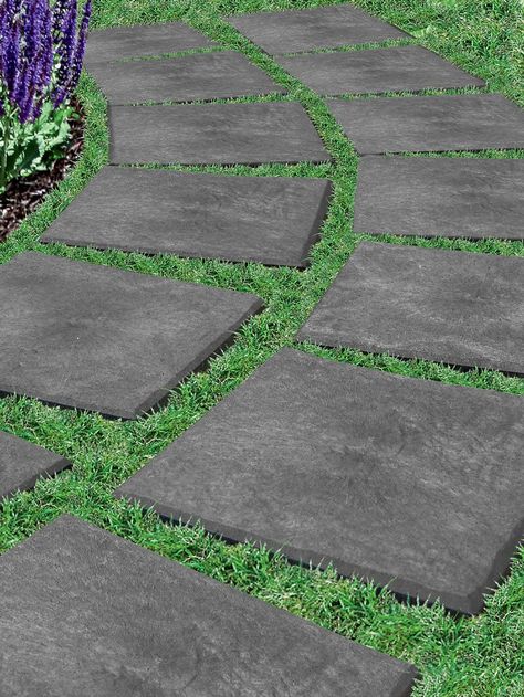 Stomp Stones, Garden Pavers, Recycled Rubber Pavers | Gardeners.com Recycled Rubber Pavers, Concrete Pavers Walkway, Stepping Stone Walkways, Backyard Escape, Garden Pavers, Paving Ideas, Paver Walkway, Cozy Backyard, Garden Stepping Stones