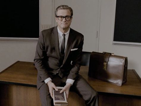 Colin Firth in Tom Ford - "A Single Man." Professor Aesthetic, A Single Man, Stylish Car, Single Man, Colin Firth, Brown Suits, Man Movies, Alain Delon, Cars Movie