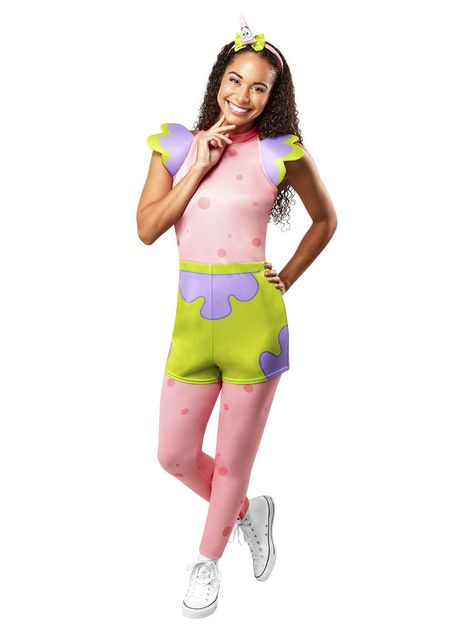 Women's SpongeBob Squarepants Patrick Costume Spongebob Rave Costume, Spongebob Friends, Spongebob Halloween, Rockstar Costume, Spongebob Costume, Pink Tights, Nickelodeon Spongebob, Star Costume, Patrick Star