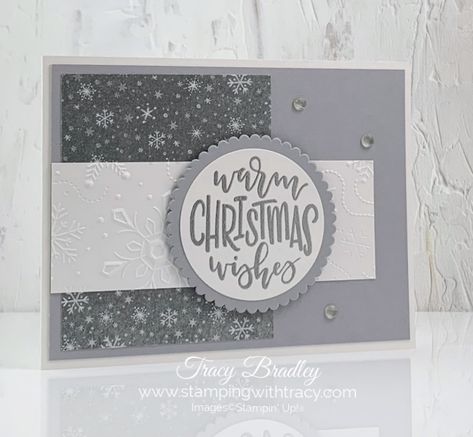 Encircled in Warmth Free Friday Tutorial - Stamping With Tracy Stampin Up Encircled In Warmth, Paper Layering, 3d Embossing Folders, Free Friday, Pumpkin Gift, Peaceful Place, Beauty Bundle, Warm Christmas, Designer Series Paper