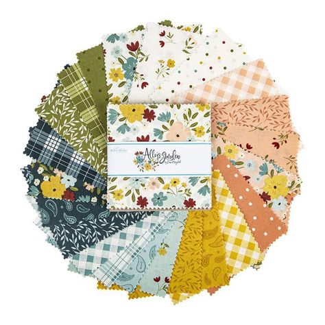 Minki Kim, Designer Fabric Collections, Riley Blake Fabric, Misty Morning, Fabric Collections, Precut Fabric, Floral Quilt, Sewing Tags, Charm Pack