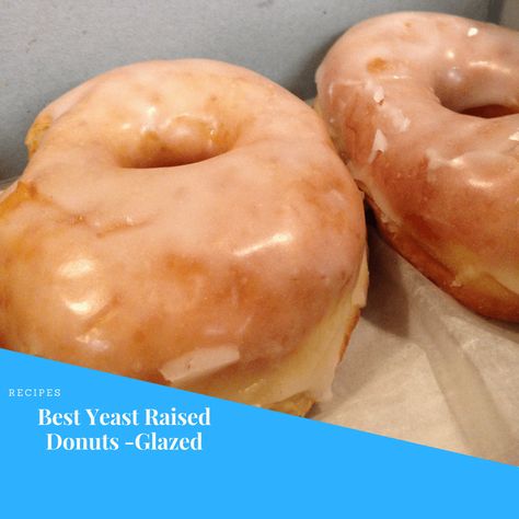 Glazed Donut Recipe, Raised Donuts, Doughnut Recipe Easy, Recipes With Yeast, Yeast Donuts, Low Carb Burger, Homemade Donuts Recipe, Glazed Donuts, Glazed Doughnuts