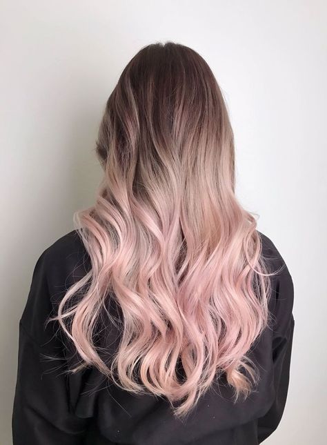 Pink Balayage, Light Pink Hair, Long Hair Ideas, Hairstyle Idea, Balayage Ombre, Long Hairstyle, Hair Idea, Hair Affair, Rose Gold Hair