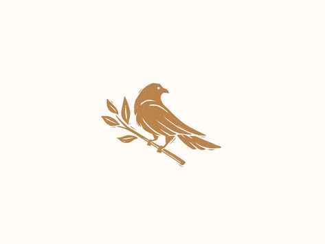 Bird On Branch Illustration, Minimal Bird Logo, Bird Icon Aesthetic, Bird Branding, Sparrow Logo, Bird Graphic Design, Bird Logo Design Inspiration, Bird Symbol, River Logo