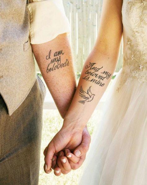 18 Eye-Catching Wedding Tattoos That Will Make You Think Ink | Lin Pernille Photography | Art by Sean Jackson of Legacy Tattoo. Wedding Date Tattoos, Legacy Tattoo, Free Tattoo Fonts, Marriage Tattoos, Traditional Wedding Rings, Wedding Organizer Planner, People In Love, Tattoo Font, Wedding Tattoos