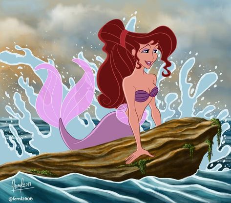 Princesses As Mermaids, Disney Princesses As Mermaids, Disney Megara, Disney Mermaids, Hercules Meg, Disney Royalty, Megara Disney, Megara Hercules, Hercules 1997