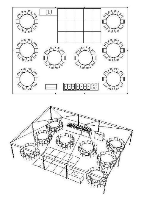 Diy Party Tent, Wedding Brainstorming, Wedding Table Layouts, Wedding Reception Layout, Reception Layout, Bar Buffet, Wedding Backyard Reception, Dj Dance, Dance Floor Wedding