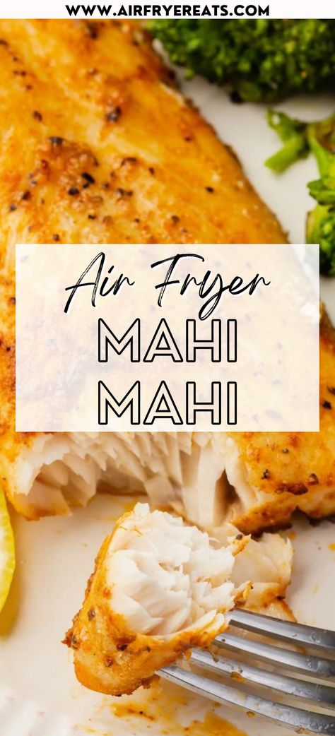 Indulge in the delightful flavors of Air Fryer Mahi Mahi with this easy recipe. With its crispy exterior and tender, flaky flesh, this meal is the perfect choice for a quick and delicious seafood dinner. And go check out our Air Fryer Easy Recipes board for more delicious air fryer recipes. Mani Mahi Recipes Air Fryer, Magi Mahi Recipes Air Fryer, Mahi Mahi Recipes Baked Air Fryer, Maui Maui Fish Recipes Air Fryer, Air Fried Mahi Mahi, Mahi Air Fryer Recipe, Air Fryer Mahi Mahi Recipes, Mahi Mahi Air Fryer Recipes, Mahi Mahi Recipes Air Fryer