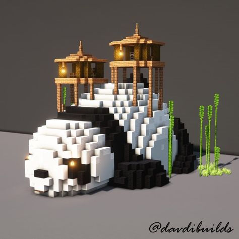 DavdiBuilds on Instagram: “Survival panda base! Download on my patreon! If you want to download my builds check out my Patreon: Link in bio. This is a Tier 1…” Case Minecraft, Minecraft Statues, Minecraft Decoration, Rumah Minecraft Sederhana, Minecraft Structures, Bangunan Minecraft, Minecraft Farm, Easy Minecraft Houses, Minecraft House Tutorials