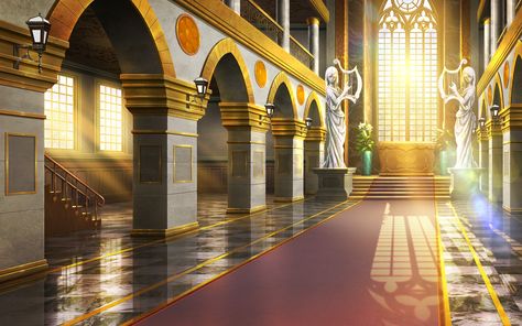 Anime Castle, 2d Background, Video Game Backgrounds, Background Anime, Castle Background, Game Background, Paradise, Stairs, Castle