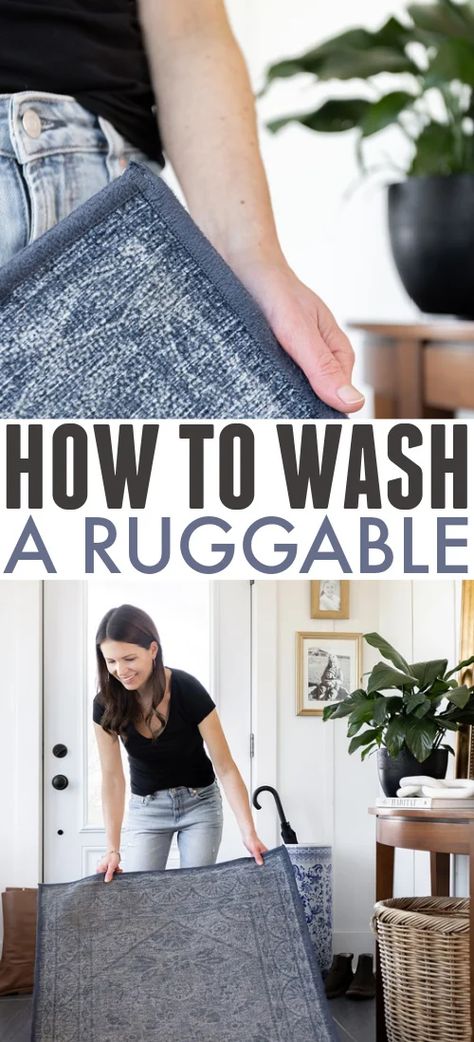 How to Wash a Ruggable - The Creek Line House Ruggable Rugs, Toilet Cleaning Hacks, Ruggable Rug, Household Cleaning Tips, Shower Cleaner, Toilet Cleaning, Spring Inspiration, Cleaning Organizing, Spring Cleaning