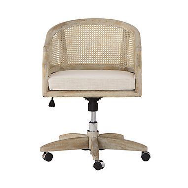 Cane Desk, Wood Desk Chair, White Desk Chair, Guest Bedroom Home Office, Modern Desk Chair, Swivel Desk Chair, Swivel Desk, Chair Wooden, Next Furniture