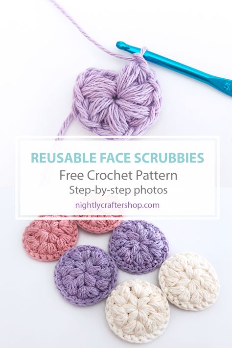 Free Crochet Pattern For Scrubbies, Scrubbie Crochet Patterns Free, Crochet Drawstring Mesh Bag Pattern Free, Reusable Face Scrubbies Crochet Pattern, Crochet Face Rounds Free Pattern, Diy Face Scrubbies, Reusable Crochet Face Scrubbies, Flower Face Scrubbies Crochet Pattern Free, Crochet Patterns Face Scrubbies