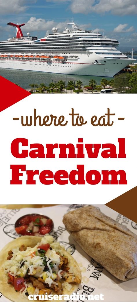 #Carnival #cruise #food #restaurant #eat #eating #vacation #carnivalfreedom #travel #ship Carnival Freedom Cruise Tips, Carnival Cruise Food, Carnival Vista Cruise, Carnival Cruise Tips, Cruise Tips Royal Caribbean, Carnival Freedom, Disney Wonder Cruise, Jamaica Cruise, Alaska Cruise Tips