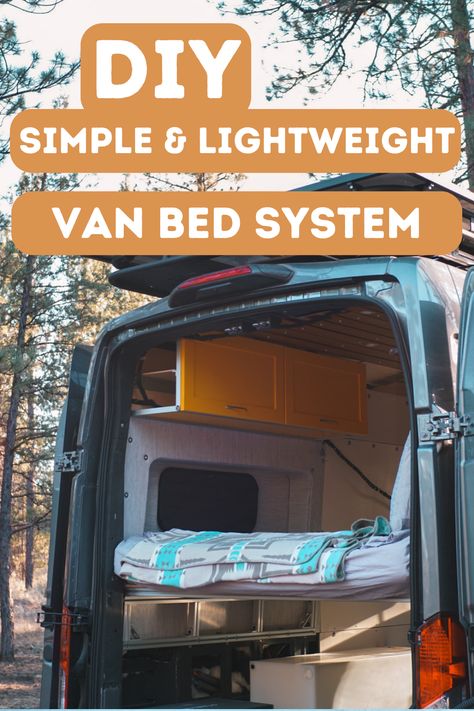 campervan bed system Van Conversion Bed Frame, Van Rv Conversion, Suspended Bed, Campervan Bed, Van Bed, Build A Camper Van, Build A Camper, Van Ideas, Van Build