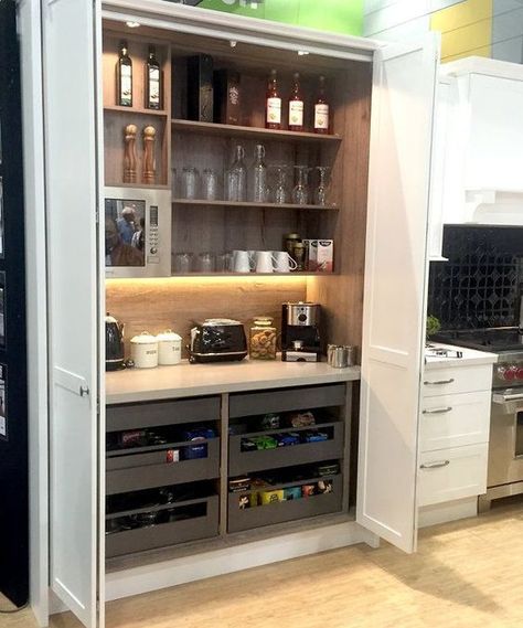 Ikea Kitchen Remodel, Kitchen Pantry Design, New Kitchen Cabinets, Diy Kitchen Storage, Pantry Design, Trendy Kitchen, Ikea Kitchen, Kitchen Remodel Idea, Kitchen Remodel Small