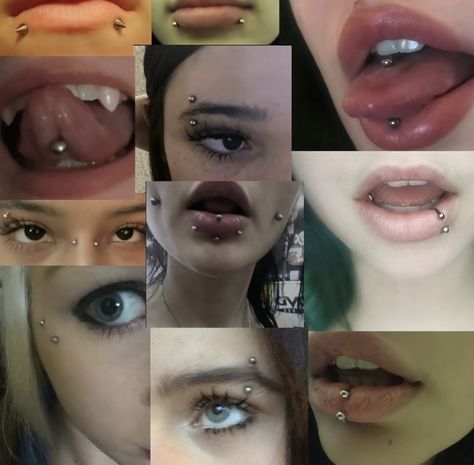 Pretty Piercings Face, Piercings Ideas Face, Unique Piercings Face, Piercing Inspo Face, Piercing Ideas Face, Emo Piercings, Dream Piercings, Piercing Inspo, Pretty Ear Piercings