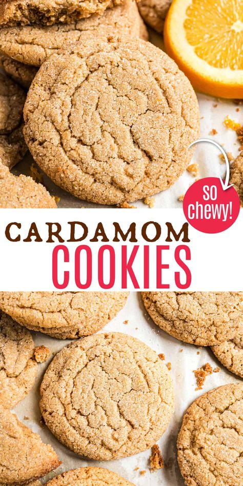 These Cardamom Cookies are full of cozy holiday flavor! This Scandinavian-inspired cookie recipe is perfect for adding to your Christmas cookie menu. Cardomom Recipes Cookies, Cardamon Cookies, Cardamom Sugar Cookies, Cardamom Cookies Recipe, Cardamom Recipe, Cardamom Cookies, Healthy Christmas Cookies, Drop Sugar Cookies, Anise Cookies