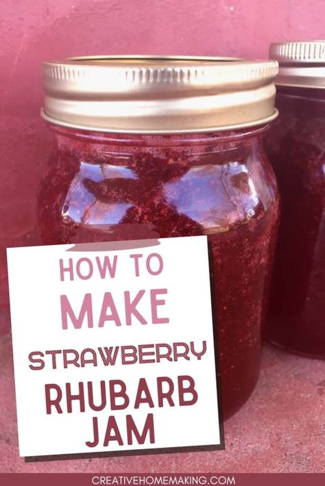 Strawberry Rhubarb Jam Canning, Strawberry Rhubarb Jam Recipe, Rhubarb Jelly, Canning Granny, Jam Canning, Rhubarb Jam Recipes, Canning Jam Recipes, Strawberry Rhubarb Jam, Pressure Canning Recipes