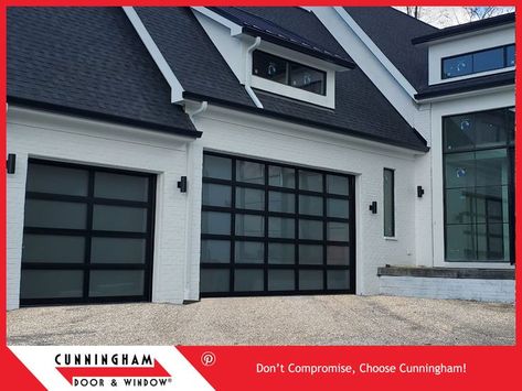 Shown here: Clopay 18 x 10 and 9 x 8 Avante AX Black Anodized with Frosted Glass Don't Compromise, Choose Cunningham! Call for service or sales 502.897.5700 Cunningham Door & Window 2133 Frankfort Ave Louisville, KY 40206 Showroom and Parts Counter 8 AM – 5 PM M-F Emergency service 24/7 #garagedoorslouisville #cunninghamdoor #clopaygaragedoors Glass Garage, Glass Garage Door, Louisville Ky, Emergency Service, Door Window, Garage Door, Frosted Glass, Windows And Doors, Showroom