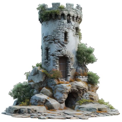 Castle Sculpture, Ruined Tower, Mini Castle, Tiny Castle, Christmas Crib Ideas, Wood Burning Techniques, Medieval Tower, Perspective Drawing Architecture, Pottery Houses