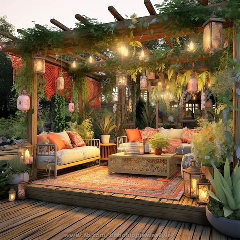 Boho Pergola, Boho Gazebo, Gazebos Ideas Backyard, Gazebo Design Ideas, Gazebo Design, Bohemian Backyard, Pergola Gazebo, Earth House, Gazebo Ideas