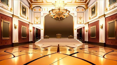 Anime Museum Background, Royal Palace Background, Greenscreen Ideas, Episode Interactive Backgrounds, Throne Room, Cool Paper Crafts, Cozy Room Decor, Banquet Hall, Animation Background