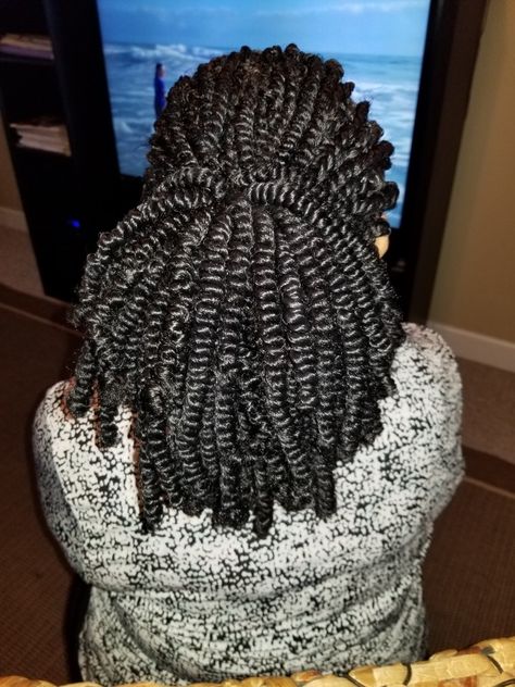 3/31/18 - Finished Sis. Gamble's Spring Twist!! #oval parts #3 bundles of hair #blue magic (castor oil) #Shine n Jam #Argan Leave-in Conditioner #Argan Foam Mousse #I Am Blessed Hands Edge Control #FB - Hairstyles by Nickcola #IG - faithserenity2 #Youtube - Hairstyles by Nickcola #Twitter - @HairByNikki915 Guess Girl Braids, Guess Girl Hairstyles, Guess Gal Twists Braids, Guess Girl Twists, Shine N Jam, Hair Twists, Medium Box Braids, Spring Twists, Twist Bun