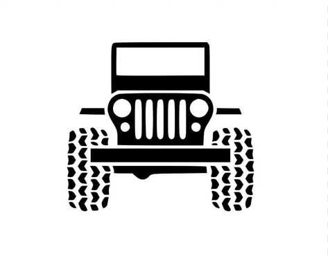 Jeep Black, Wrangler Car, Jeep Art, Jeep Stickers, Car Silhouette, Silhouette Clip Art, Jeep Tj, Jeep Wrangler Rubicon, Car Bumper Stickers