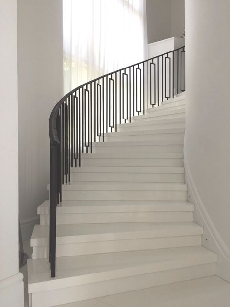 Quartz Stairs, West Coast Interior Design, West Coast Interior, Metal Railings, Residential Interior Design, White Quartz, Residential Interior, Interior Design Studio, First Home