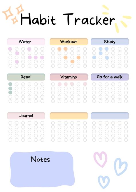 Digital Habit Tracker | 1 Page | PDF Track your daily habits with this digital pdf  Print out and start writing down habits you want to focus on Bullet Journal Savings, Habit Tracker Ideas, Digital Habit Tracker, Habit Planner, Journal Things, Monthly Habit Tracker, Organisation Tips, Habit Tracker Bullet Journal, Habit Tracking