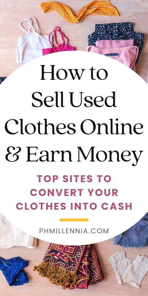 Selling Used Clothes Online, Reselling Thrift Store Finds, How To Sell Clothes, Sell Old Clothes, Selling Used Clothes, Apps To Make Money, Clean Out Your Closet, Garage Sale Tips, Selling Clothes Online