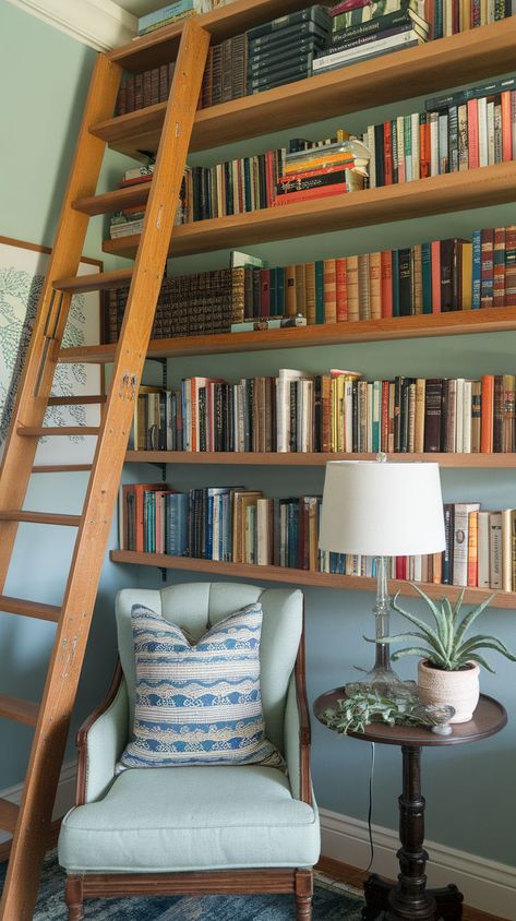 Create your own peaceful retreat with these 16 dreamy reading nook inspirations. Whether it’s a window seat drenched in natural light, a cozy corner with soft textures, or a hidden alcove, these ideas will help you carve out the perfect space to relax and unwind. Bookshelf In Alcove, Basement Reading Area, Reading Nook Daybed, Small Reading Nook, Peaceful Reading, Nook Inspiration, Reading Area, Book Nook, Cozy Reading Nook