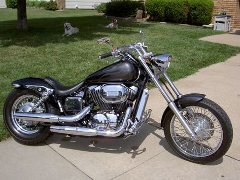 2002 Honda Shadow Spirit 750 by grimmdog | www.CruiserCustom… | Flickr Honda Shadow Spirit 750, Shadow Spirit, Honda 750, Cool Motorcycle Helmets, Custom Choppers, Honda Shadow, Garage Art, Honda Motorcycles, Cool Motorcycles