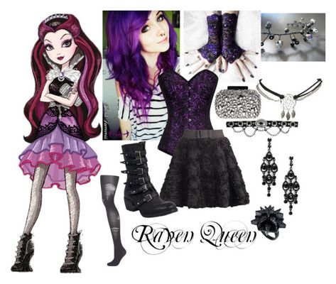 Raven Ever After High Costume, Ever After High Outfit Ideas, Ever After High Outfits Inspiration, Ever After High Costumes, Ever After High Inspired Outfits, Ever After High Outfits, Draculaura Halloween Costume, Queen Halloween Costumes, Monster High Costume