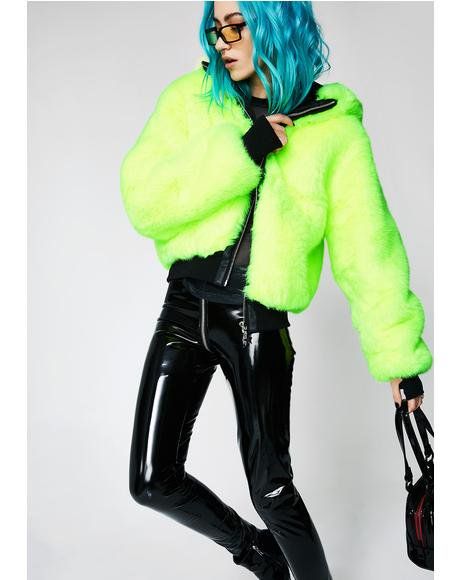 Nightcall Neon Bomber Jacket Neon Green Rave Outfit, Green Rave Outfit, Tomboyish Outfits, 90s Rave, Edm Outfits, Leopard Jacket, Rave Fashion, Wildfox Couture, Jacket With Hood