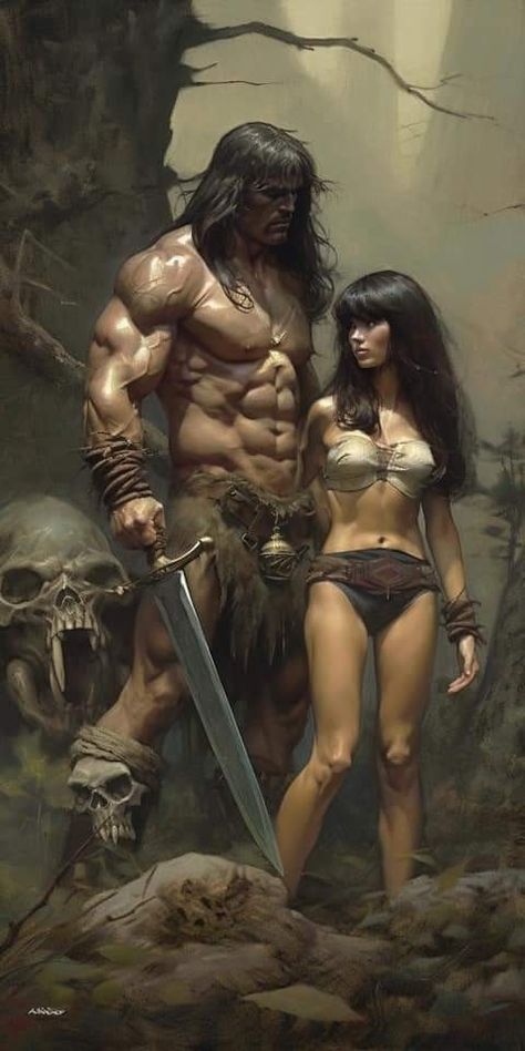 Conan The Barbarian Fanart, Belit Conan Art, Conan The Barbarian Art Frank Frazetta, Frank Frazetta Conan, Conan The Barbarian Comic, Objects In Mirror Are Closer, Conan Comics, Boris Vallejo, Frank Frazetta