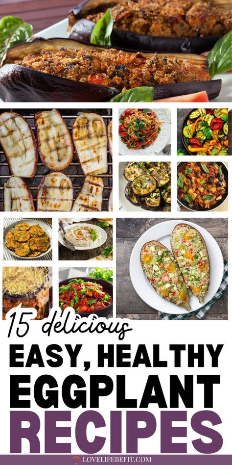 healthy eggplant recipes Eggplant Recipes Healthy, Healthy Eggplant, Eggplant Pasta, Eggplant Parmesan Baked, Eggplant Recipes Easy, Vegan Meal Prep, Breakfast Meal Prep, Eggplant Recipes, Recipes For Beginners