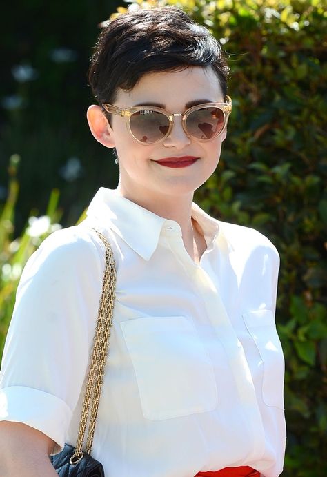 Ginnifer Goodwin Pixie, Feminine Pixie Cuts, 2016 Hair, Hair Pics, 2020 Style, Ginnifer Goodwin, Carey Mulligan, Undercut Pixie, Jennifer Morrison