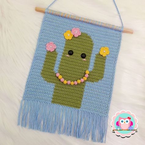 Crochet Wall Hanging Pattern, Crochet Wall Hanging, Crochet Graphs, Wall Hanging Pattern, Hanging Crochet, Crochet Wall Art, Crochet Decor, Crochet Patterns Free Beginner, Cactus Wall