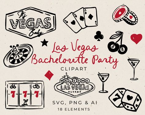 Playing Cards Doodle, Vegas Doodles, Las Vegas Illustration, Casino Clipart, Vegas Illustration, Vegas Bachelorette Party Themes, Casino Bachelorette Party, Bachelorette Party Invites, Bachelorette Vegas