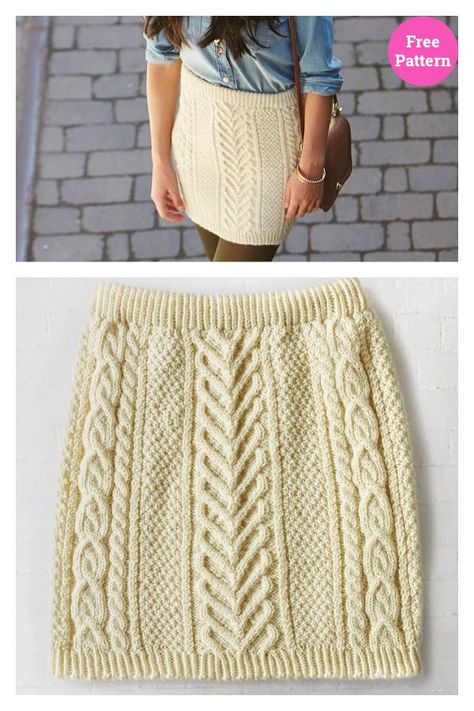 Skirting Around Free Knitting Pattern Knit Skirt Pattern Free, Skirt Knitting Pattern, Free Skirt Pattern, Knit Skirt Pattern, Knotted Skirt, Skirt Pattern Free, Knit Tights, Herringbone Stitch, Classic Skirts