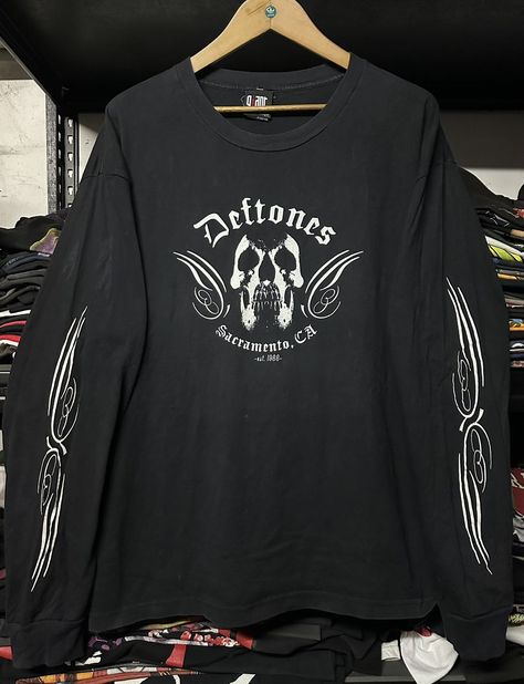 Rare Vintage Deftones Longsleeve Promo Faded Tee Deftones Hoodie, Gaming Tees, Rock T Shirt, Rare Pictures, Rock T Shirts, Men's Tops, Y2k Aesthetic, Band Tees, Vintage Tags