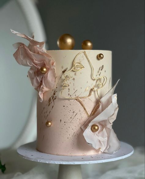 40th Birthday Ideas For Women Decoration Decor Cake Designs, Grandma Cakes Birthday, Classy Birthday Themes For Women, 60th Birthday Cake For Mom Elegant, Birthday Cake 25 Years Women, 55 Birthday Cakes For Women, White And Rose Gold Cake, 60th Bday Cake For Mom, Torte Gold