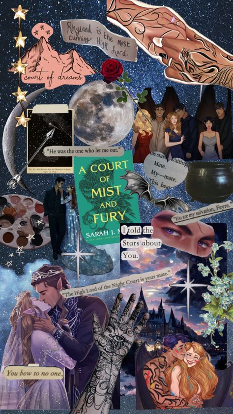 ACOMAF 🌘✨🌌🦇 (One of my fav books everrrr) #acotar #acomaf #sarahjmaas #acotarnightcourt #rysandandfeyre #innercircle #books #nightcourt Acotar Starfall Aesthetic, Acotar Shuffle, Acotar Aesthetic Collage, Lanthus Acosf, Chapter 54 Acomaf, Acotar Book Aesthetic, A Court Of Mist And Fury Quotes, House Of Wind Acomaf, Acotar Collage