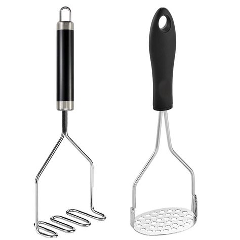 PRICES MAY VARY. 【PERFECT SET】This set comes with two styles of potato mashers. The wavy Stainless Steel Potato masher quickly crushes whole potatoes into chunks in 1-2 seconds, making it quick and easy. The potato ricer and masher with its round hole design fully refines the potato fiber, resulting in mashed potatoes that taste better than the original whole potato. These two potato mashers can be used together or separately. 【Package contents】1pcs a uniform round hole potato masher, 1pcs large How To Make Guacamole, Potato Ricer, Potato Masher, Vegetable Tools, Service Quality, Clean Dishwasher, Metal Frames, Kitchen Tool, Hanging Storage